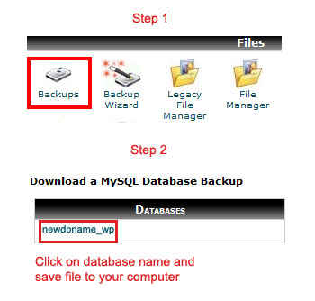 backup phpMyAdmin