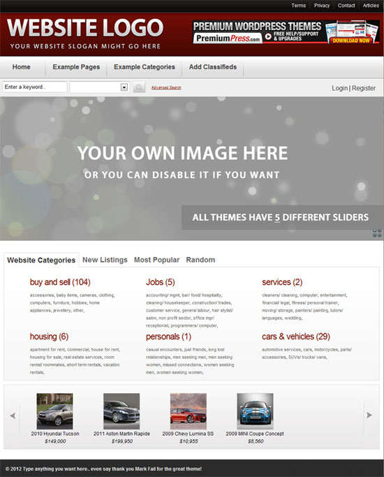 classifieds theme classifieds theme