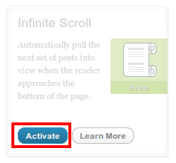 Infinite Scroll Activate