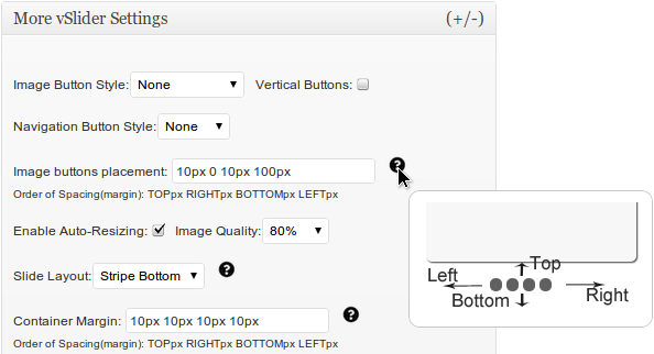 More vSlider Settings
