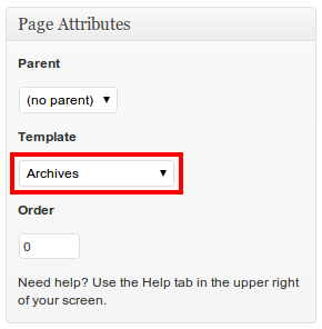 Select Archives Template