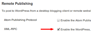 XML-RPC WordPress