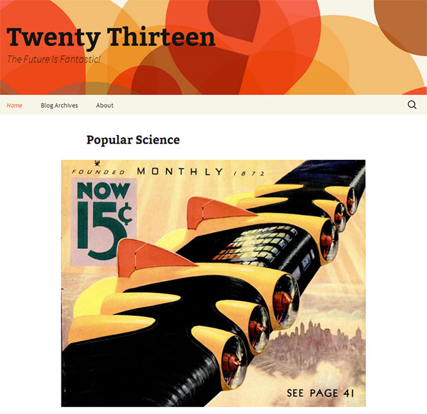twenty thirteen theme