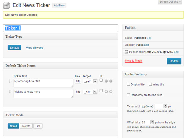 How to Add a Scrolling News Ticker in WordPress | BeginWP
