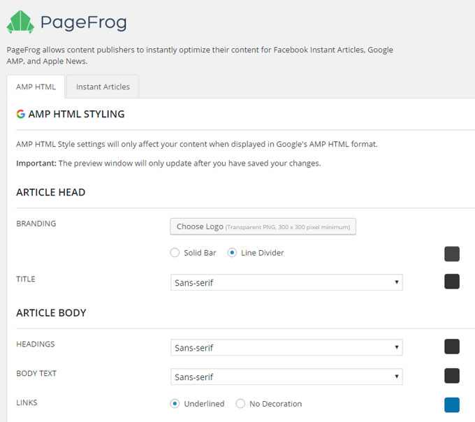 pagefrog-amp-styling